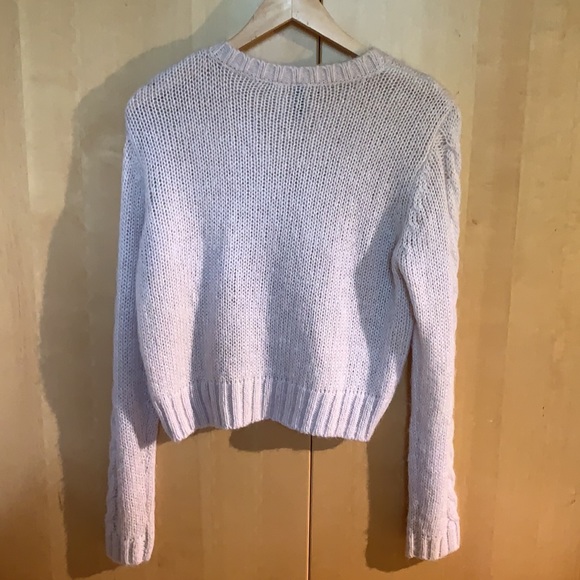 2/$20🍁 H&M DIVIDED Cropped Blush Cable Knit Sweater - Picture 3 of 5